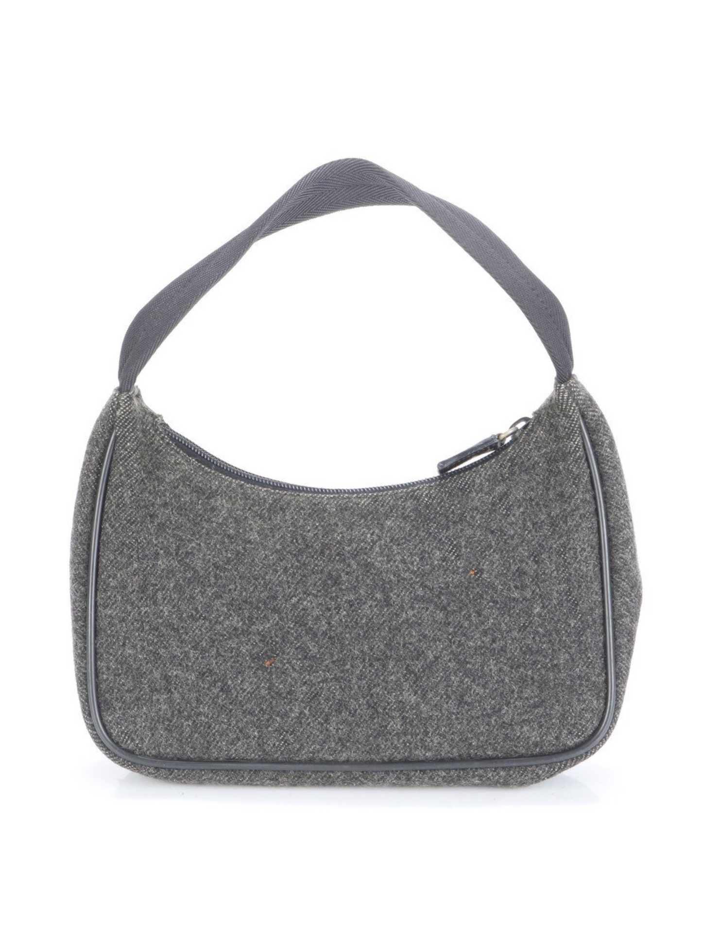 Prada Grey Wool Shoulder Bag