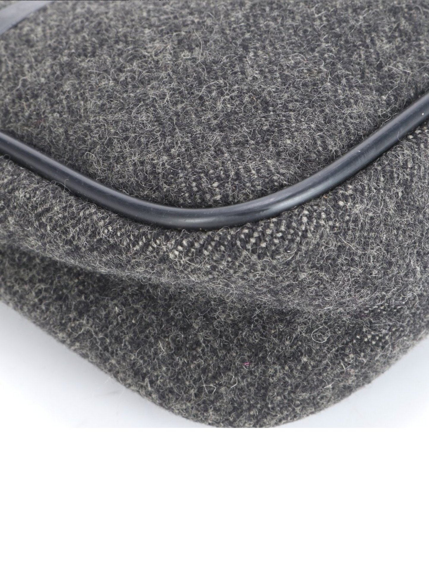 Prada Grey Wool Shoulder Bag
