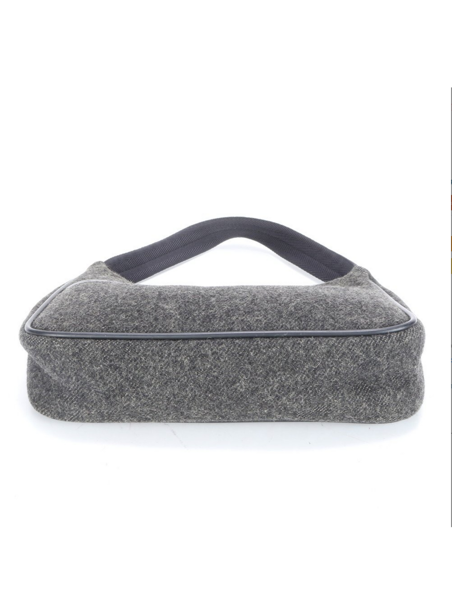 Prada Grey Wool Shoulder Bag