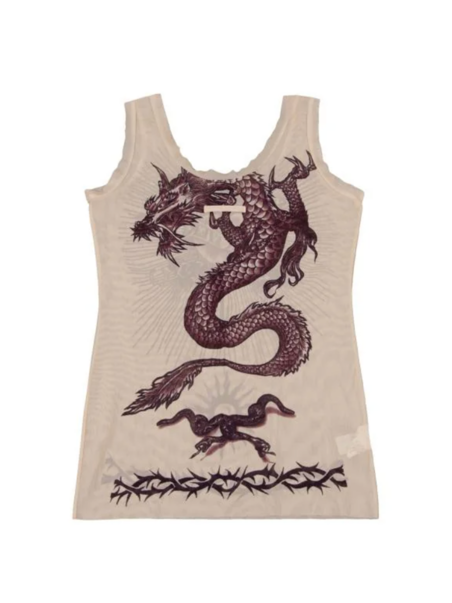 Jean Paul Gaultier Safe Sex Forever Mesh Tank Top