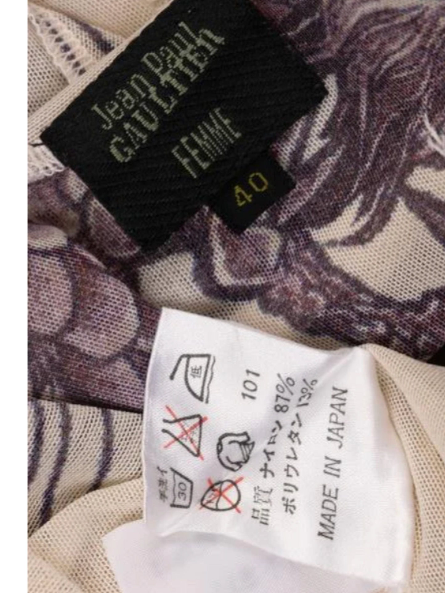 Jean Paul Gaultier Safe Sex Forever Mesh Tank Top