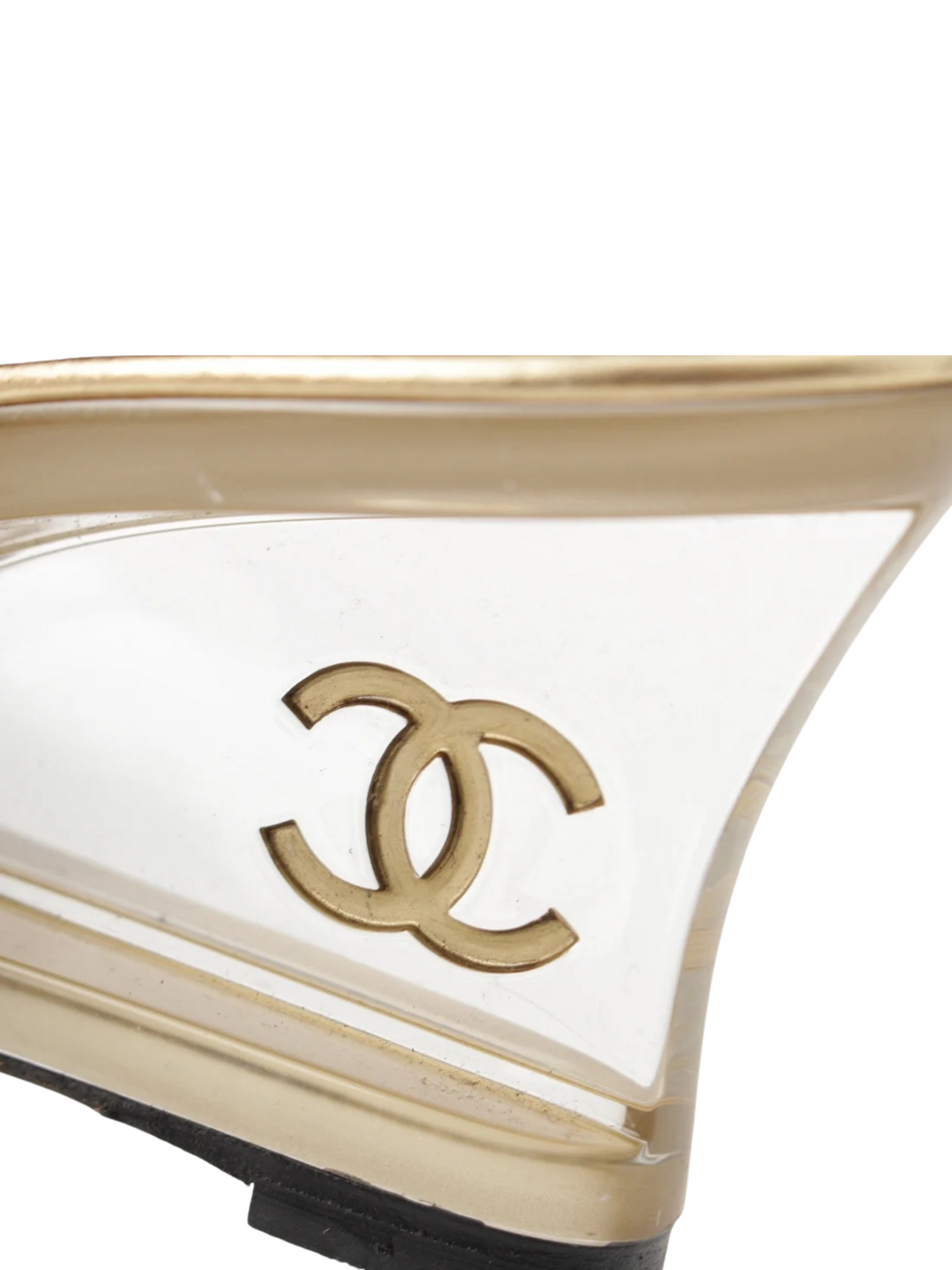 Chanel Clear Wedge Heels