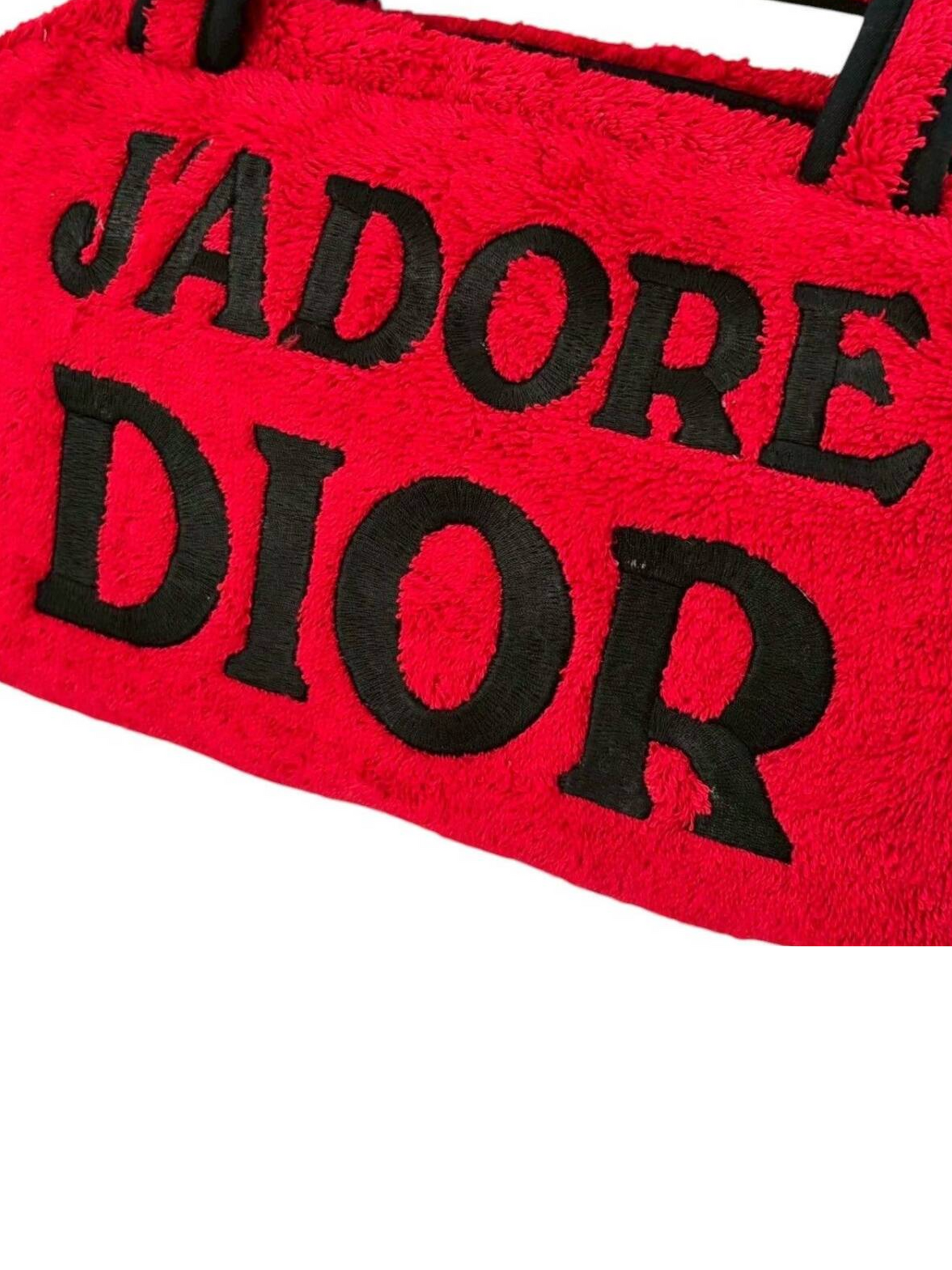 Dior Red Terry Cloth Bag