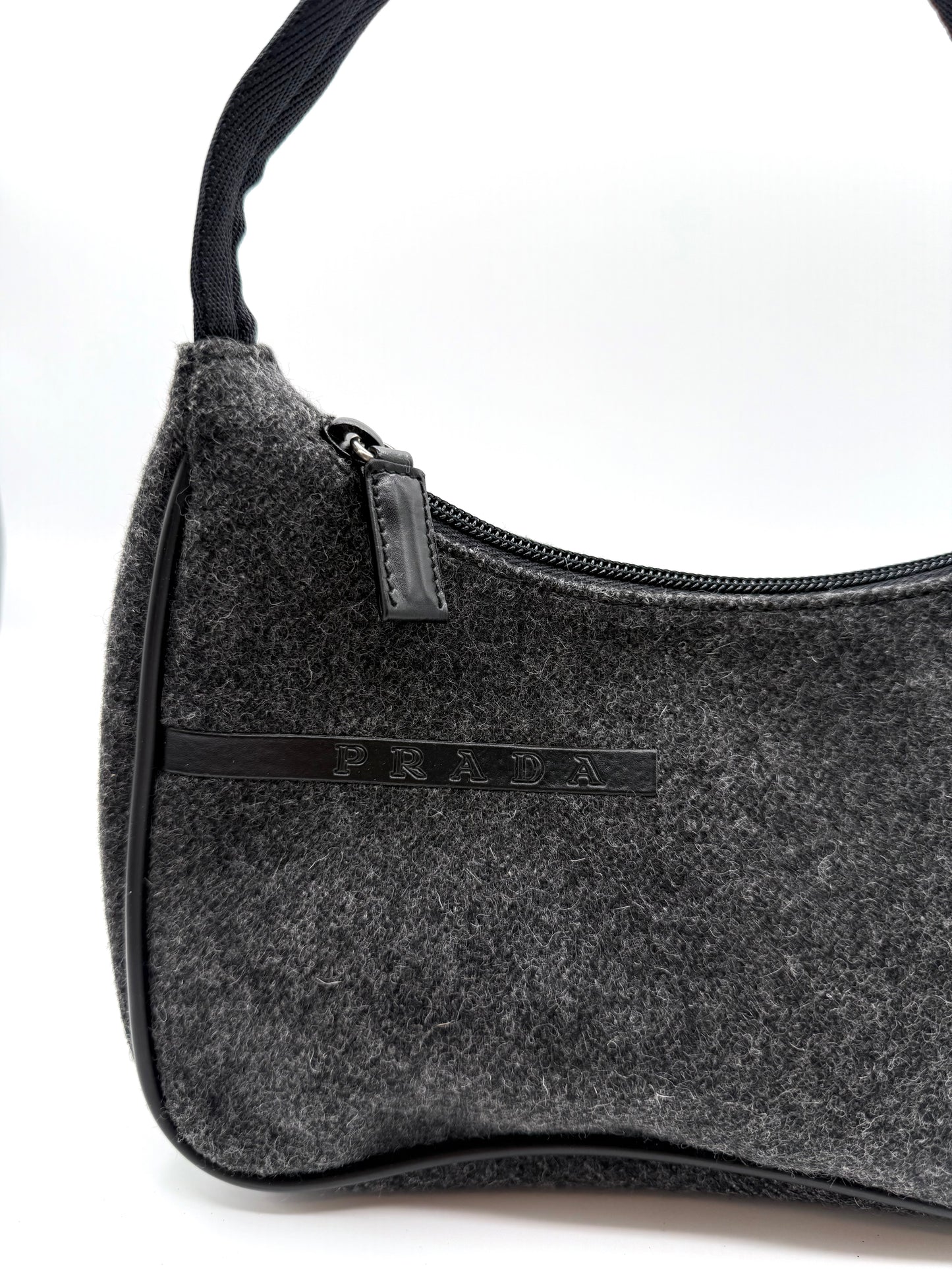 Prada Wool Shoulder Bag