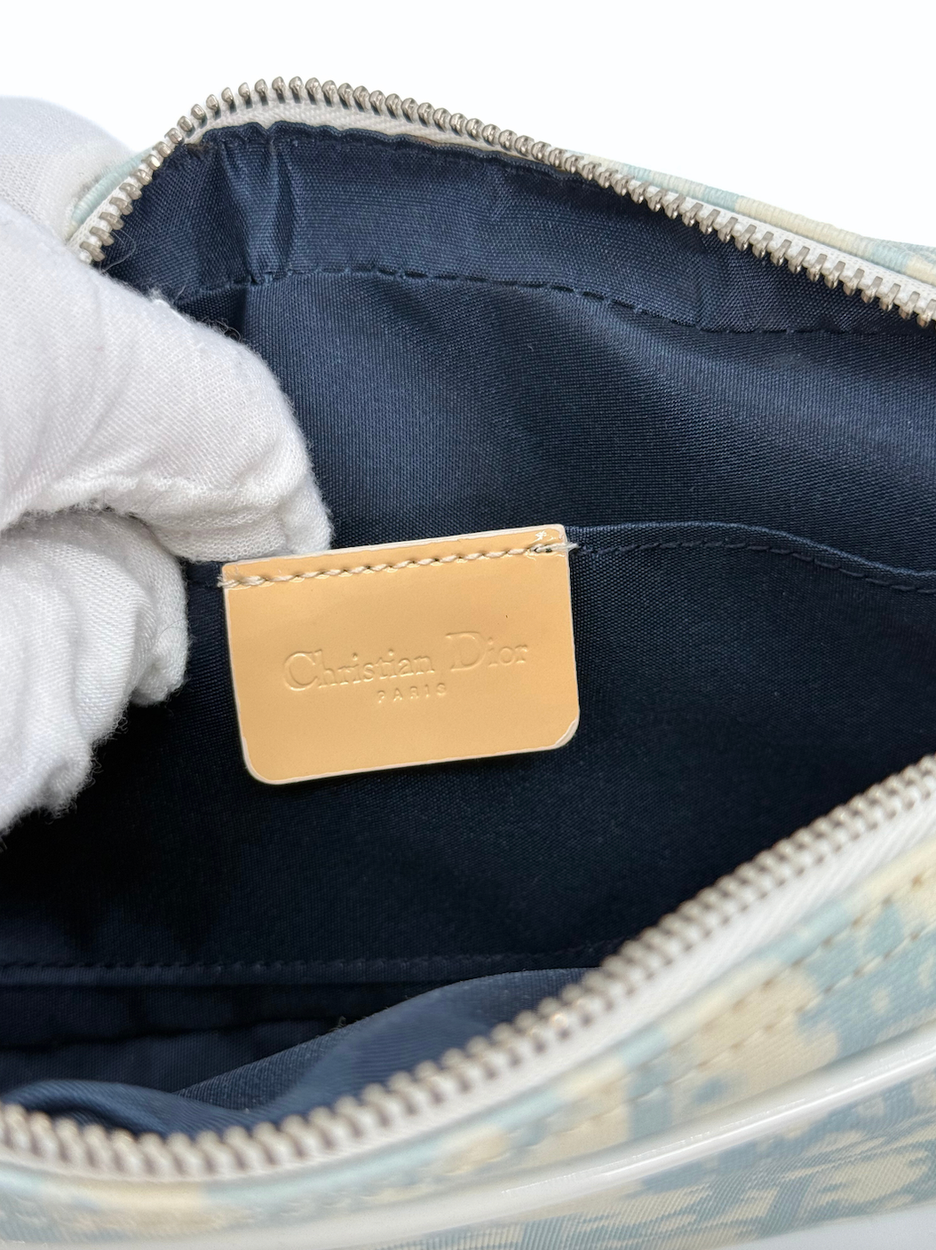 Blue Dior Trotter Pouch Shoulder Bag