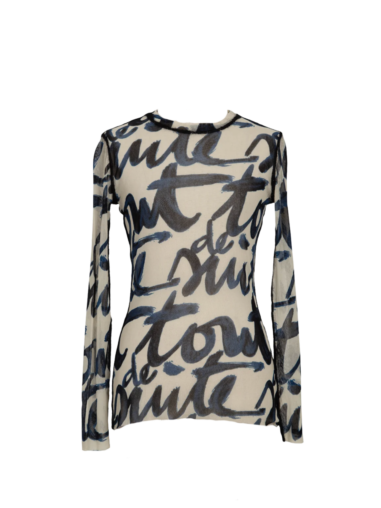 Jean Paul Gaultier Mesh Print Top