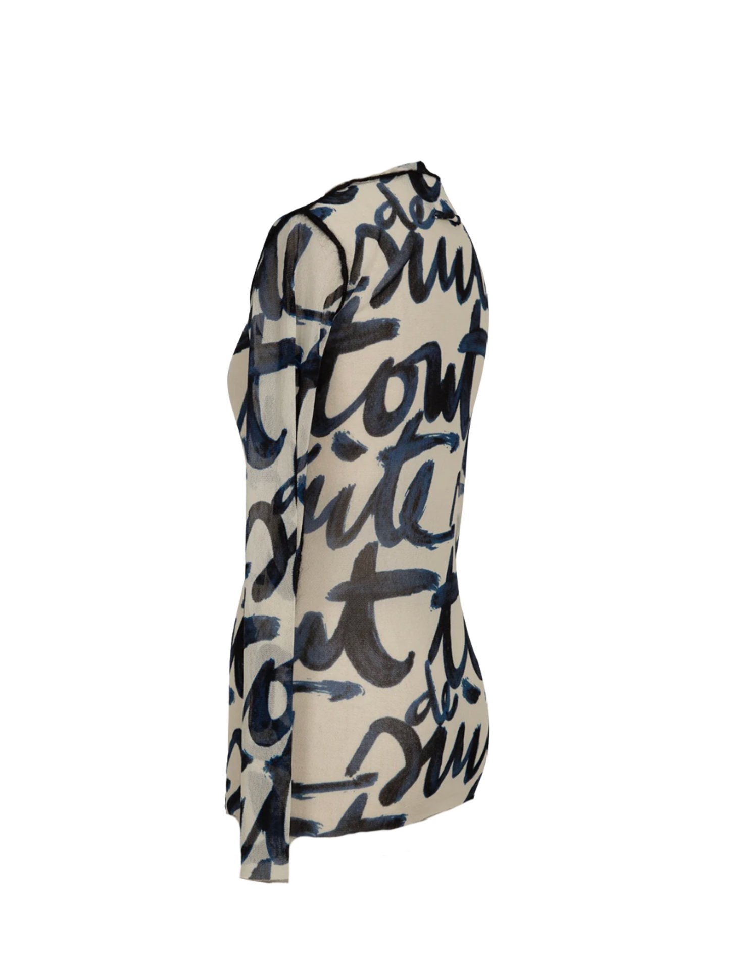 Jean Paul Gaultier Mesh Print Top