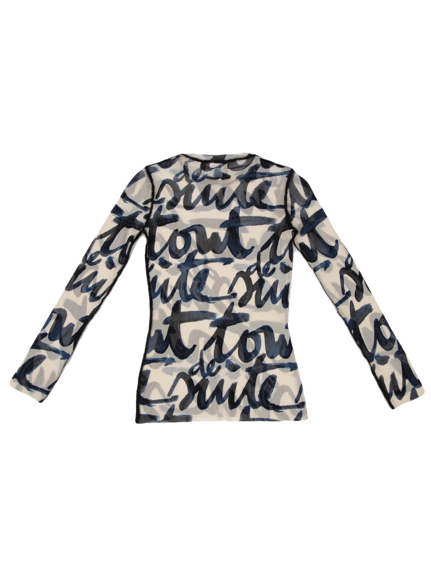 Jean Paul Gaultier Mesh Print Top