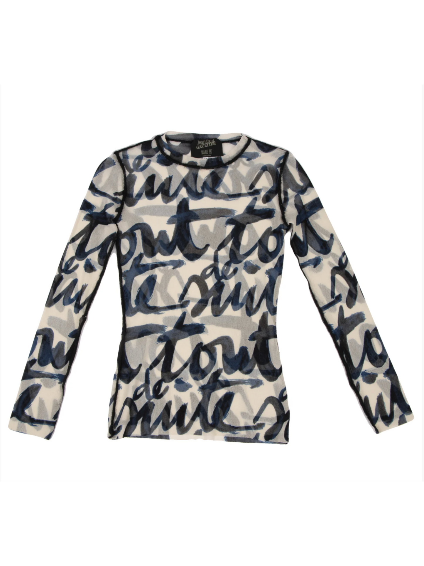 Jean Paul Gaultier Mesh Print Top