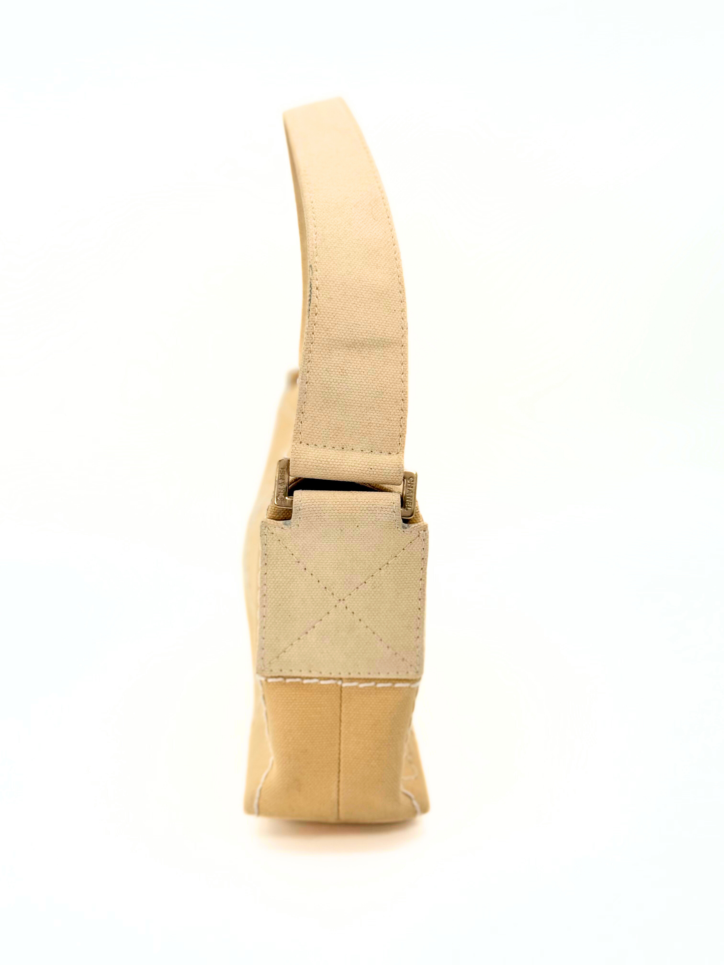 Chanel Canvas Choco Bar Shoulder Bag