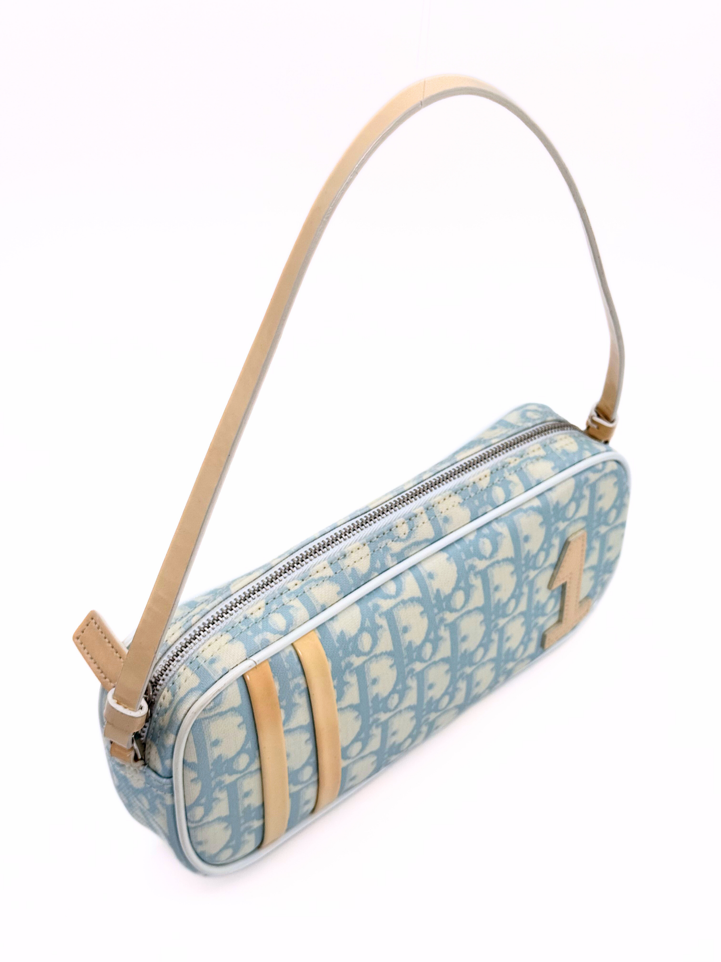 Blue Dior Trotter Pouch Shoulder Bag