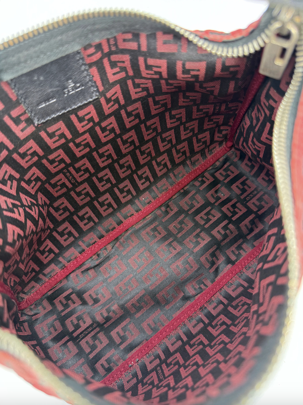 Red Fendi Zucchino Pochette