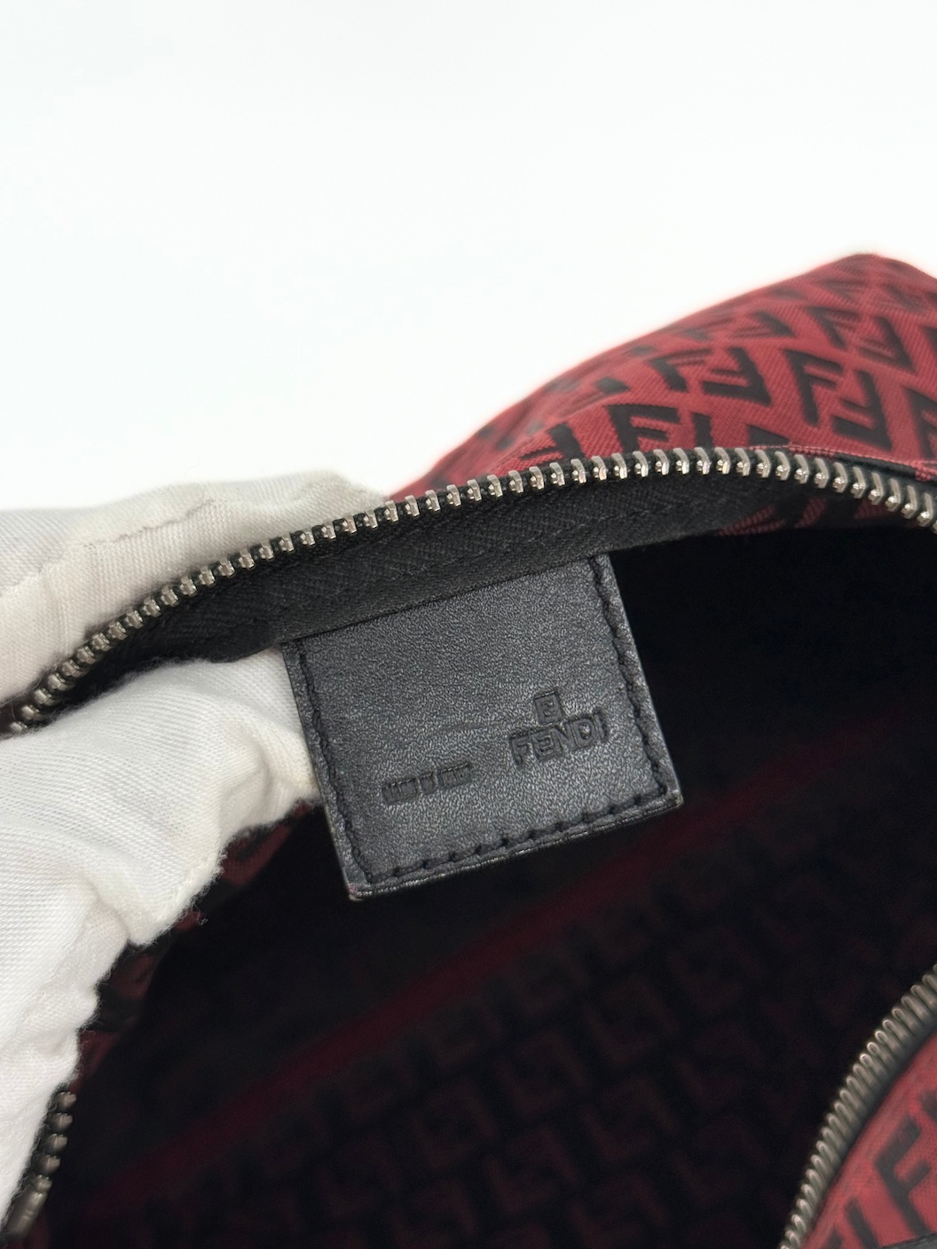 Red Fendi Zucchino Pochette