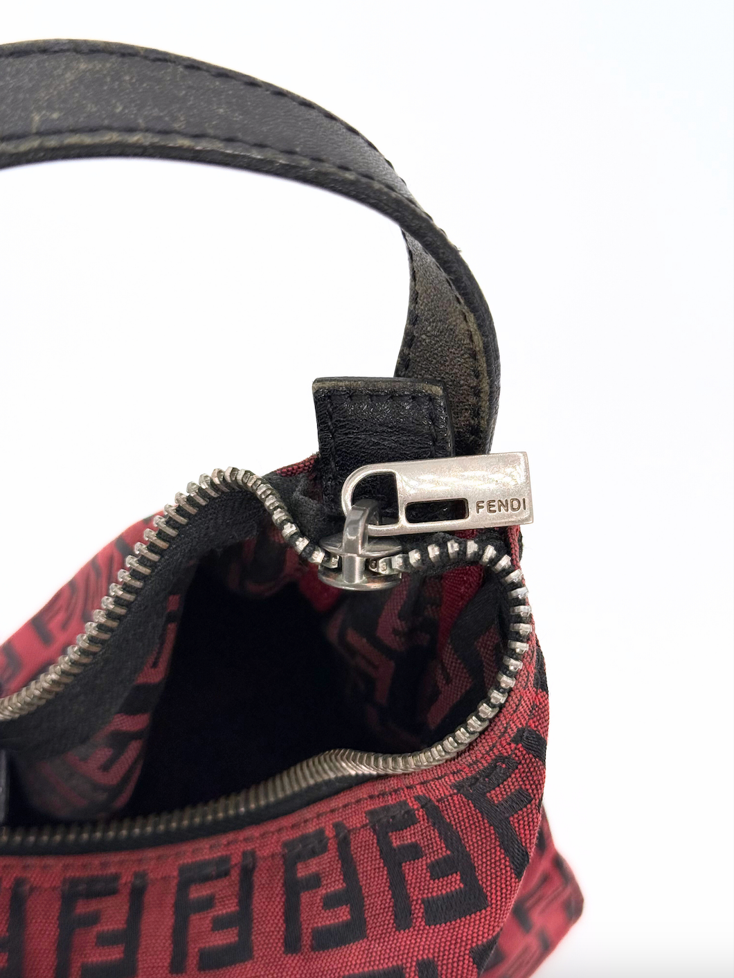 Red Fendi Zucchino Pochette