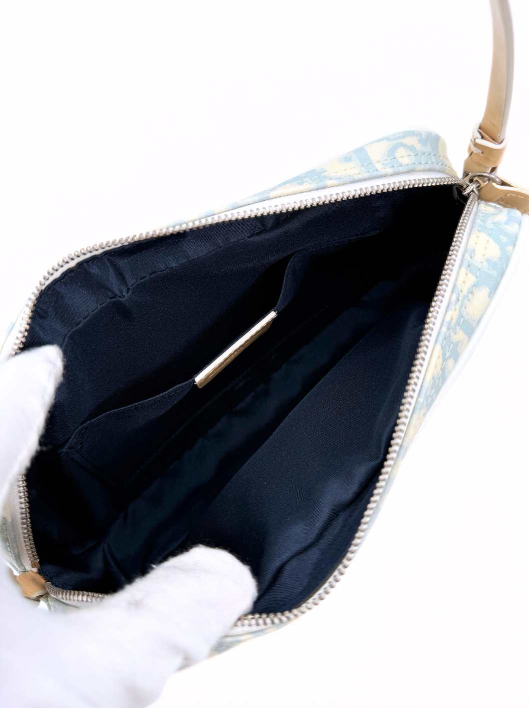 Blue Dior Trotter Pouch Shoulder Bag