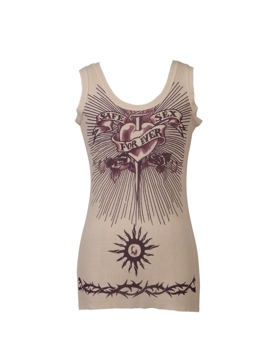 Jean Paul Gaultier Safe Sex Forever Mesh Tank Top